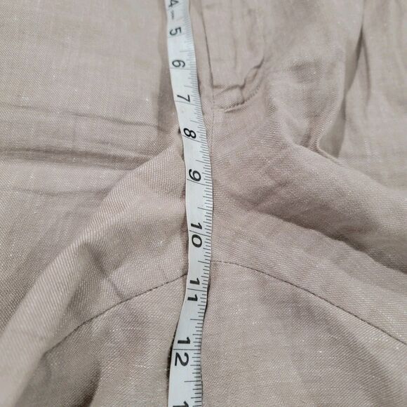 Fairlane Mens Straight Leg Pants Size 34 X 32 Linen Blend Tan Career Office - Picture 5 of 10